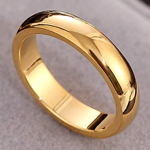 Stainless Steel Roman Numerals Wedding Band for Women