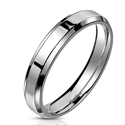 Elegant Stainless Steel Flat Band Jewelry for All Sizes 5-14
